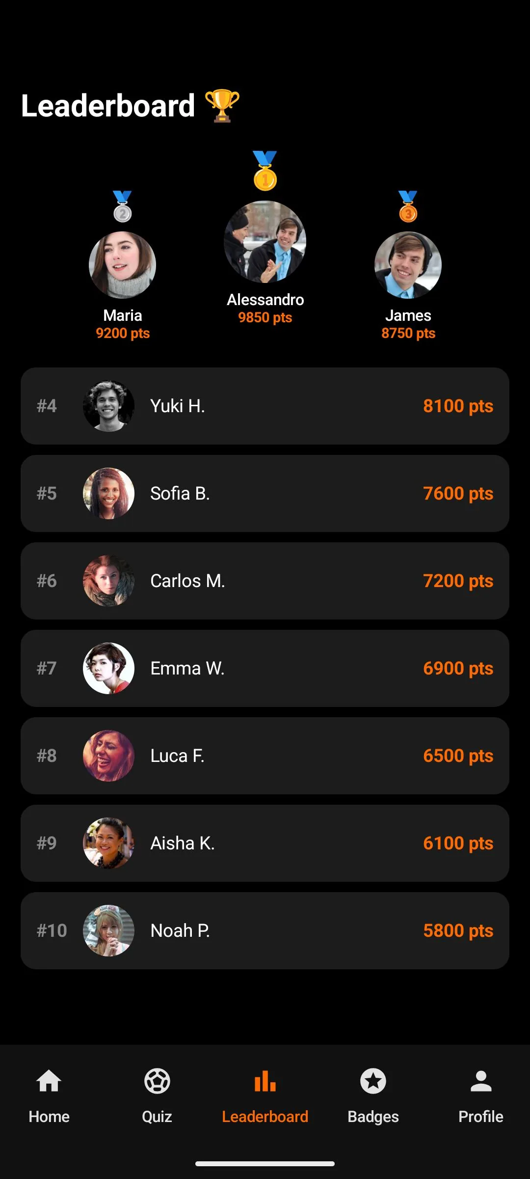 Snai Sport – stats dashboard and achievements